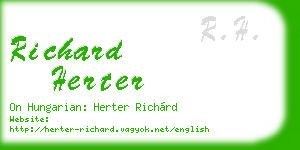 richard herter business card
